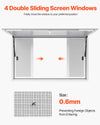 Vevor Concession Window 60" x 36" with 4 Sliding Windows and Awning Door New