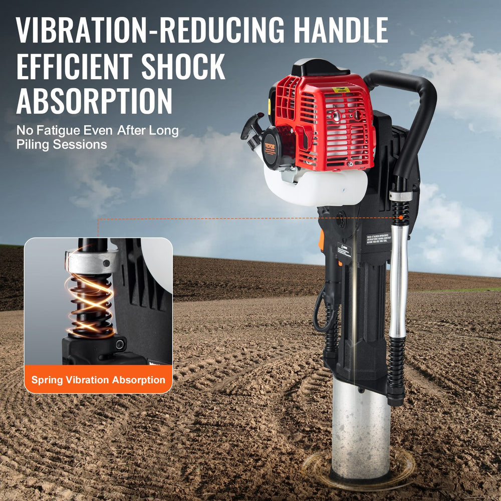 Vevor Post Driver 50J Impact Energy 52cc Gas-Powered 2-Stroke with 3 Sleeves New