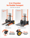 Vevor Hydraulic Material Lift Stacker with Fork Table 39.4 in. Max Lift 450 lbs New
