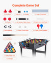 Vevor 4-in-1 Combo Game Table Hockey Foosball Ping Pong Billiards 48" New