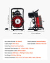 Vevor Drain Cleaner 3/8 in. x 75 ft. Manual Feed Open Drum with 4 Cutters Air Foot Switch New