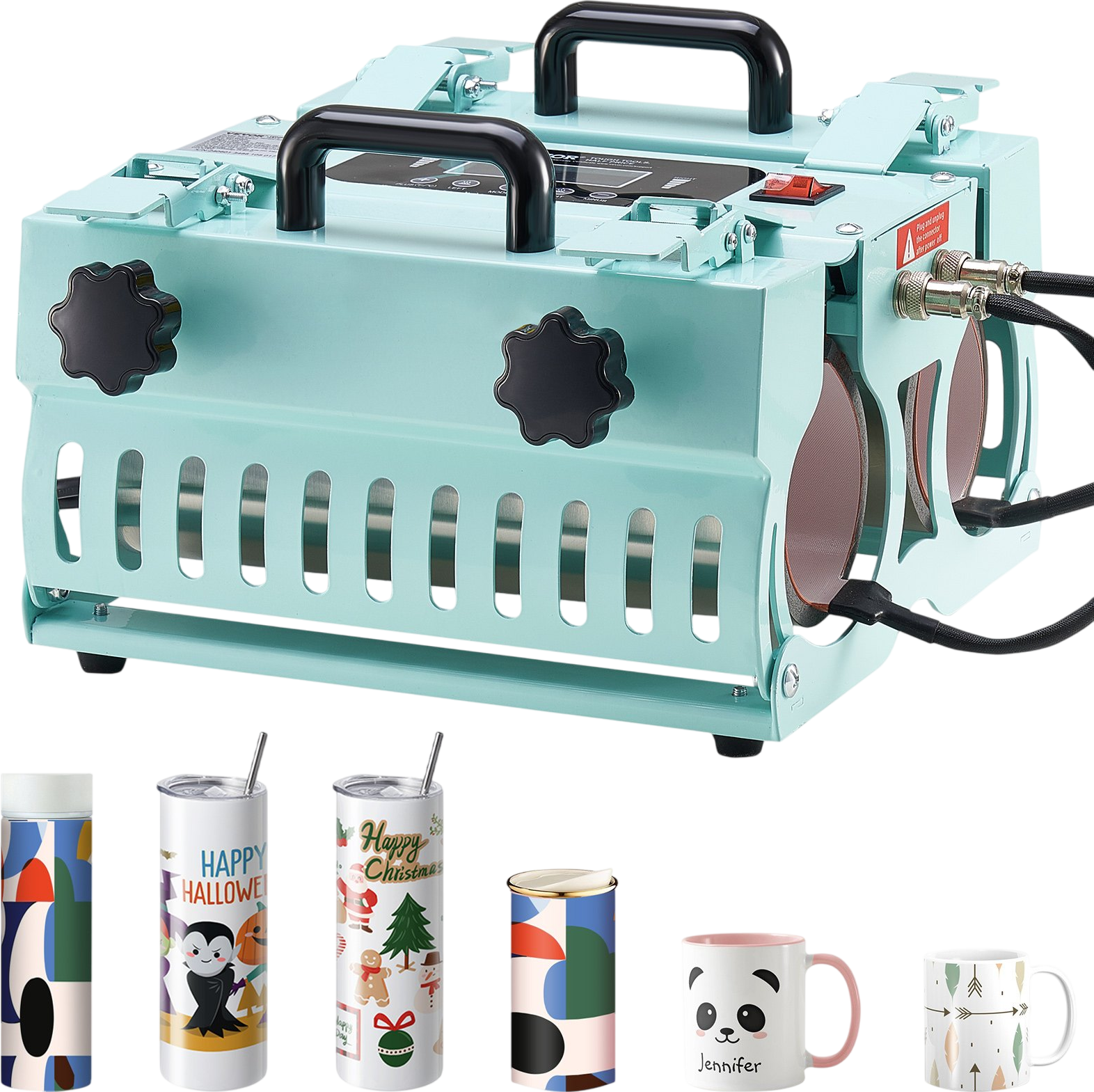Vevor Tumbler Heat Press Machine Dual Station 11-30oz Mug Capacity 1150W New