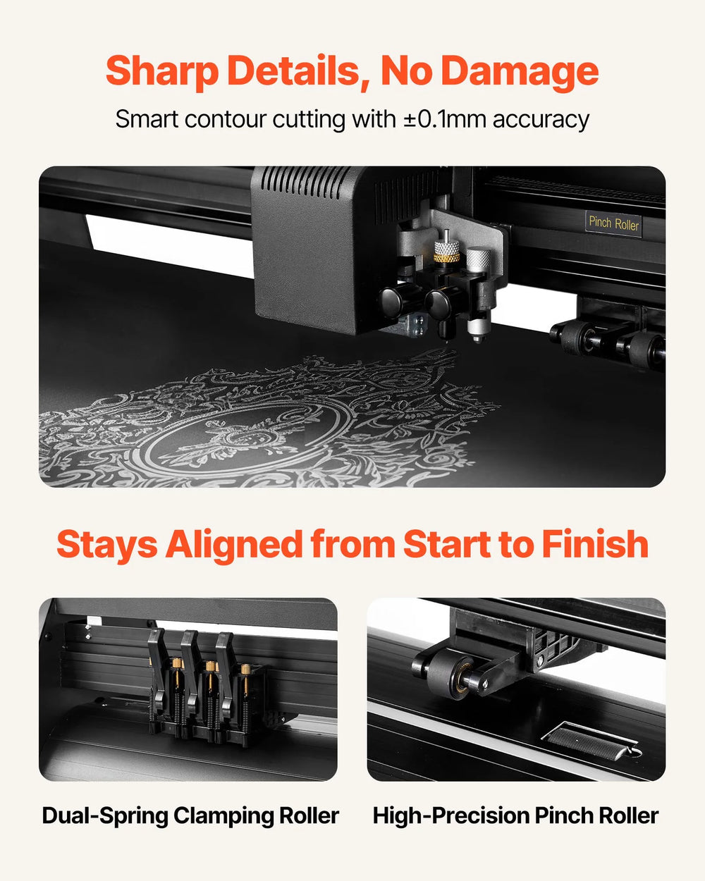 Vevor Vinyl Cutter Machine 28" Max Feed Width with Sticker Sheets Transfer Film and Software New