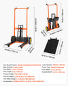 Vevor Hydraulic Material Lift Stacker 450 lb. Capacity 39.4 in. Lift Height with Fork Table New