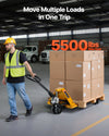 Vevor Manual Pallet Jack with 48" x 27" Forks 5500 Lbs Load Capacity New