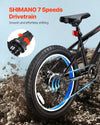 Vevor Kids Mountain Bike 20" Tires with Shimano 7 Speed Drivetrain Dual Disc Brakes New