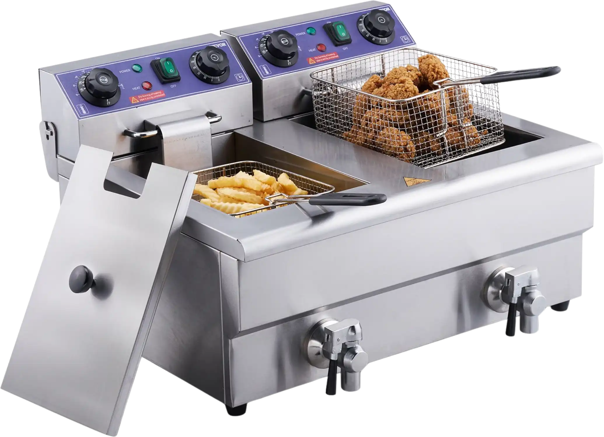 Vevor Commercial Electric Deep Fryer with Dual Tanks 3000W New
