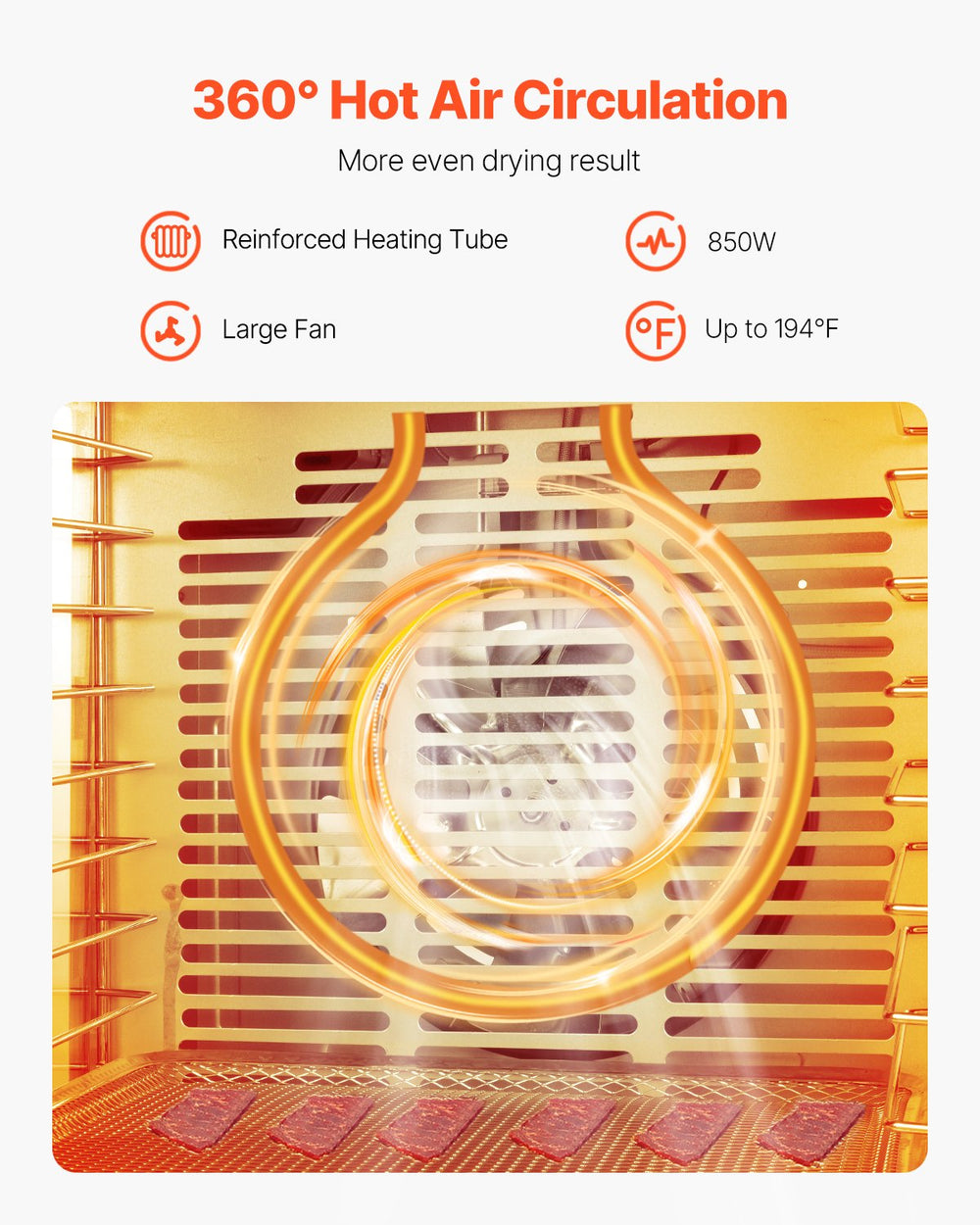 Vevor Food Dehydrator 12-Layer Stainless Steel 850W Meat Fruit Drying New