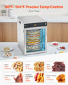 Vevor Rotary Food Dehydrator 12 Tray Machine Stainless Steel 800W New