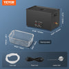 Vevor Ultrasonic Cleaner 40kHz with Digital Timer and Heater 30L 600W New