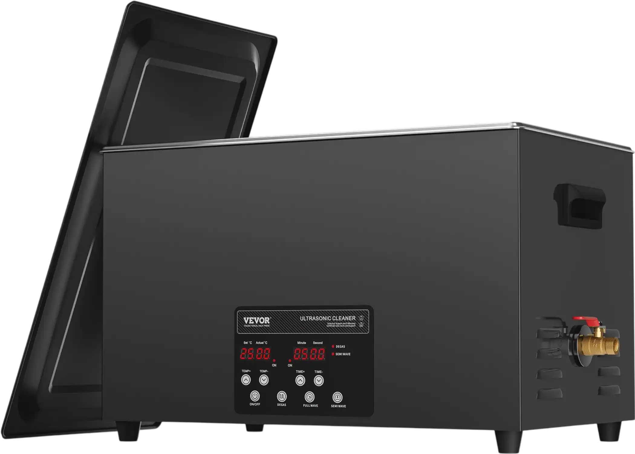 Vevor Ultrasonic Cleaner 40kHz with Digital Timer and Heater 30L 600W New