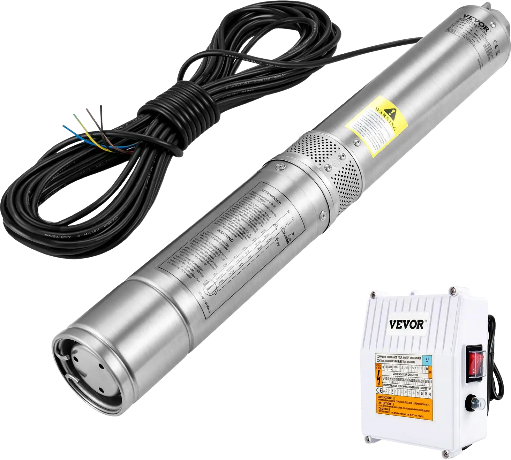Vevor Deep Well Submersible Pump 3HP 37 GPM 640 Ft Head Lift New