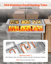 Vevor Commercial Food Warmer 3-Pan Steam Table with Independent Temp Control 120V New