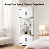 Vevor Corner Storage Cabinet 68" with Wooden Doors Adjustable Shelves New