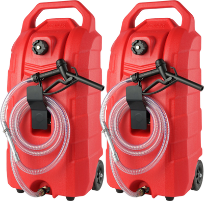 Vevor Fuel Caddy 16 Gallon 7.8L/min Two Portable Gas Tanks with Hand Pump New