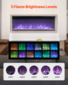 Vevor Electric Fireplace 72" Three-Sided Glass Adjustable Flame 2 Heat Levels 1500W New