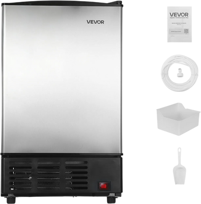 Vevor Undercounter Ice Maker 15 lbs/Day with 11 lbs. Storage Bin Drainless New
