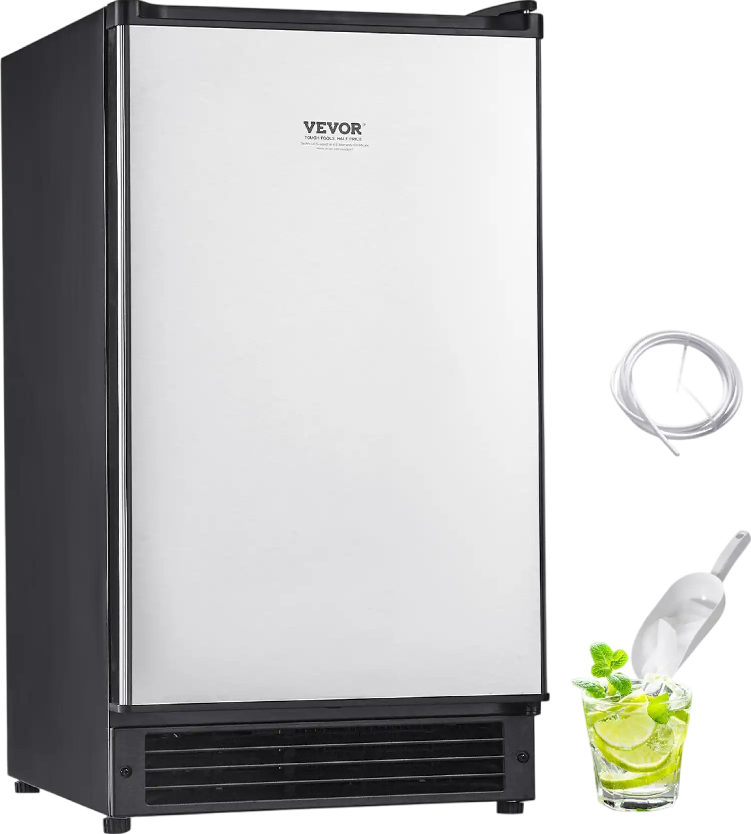 Vevor Undercounter Ice Maker 25 Lbs/Day with 22 Lbs Storage Bin New