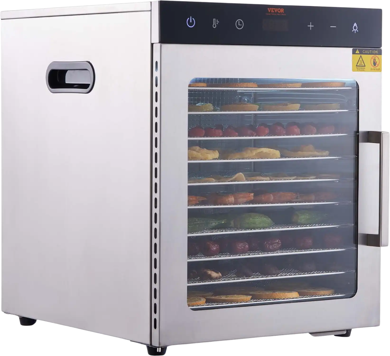 Vevor Food Dehydrator 800W with Digital Adjustable Timer and Temperature 10 Drying Trays New