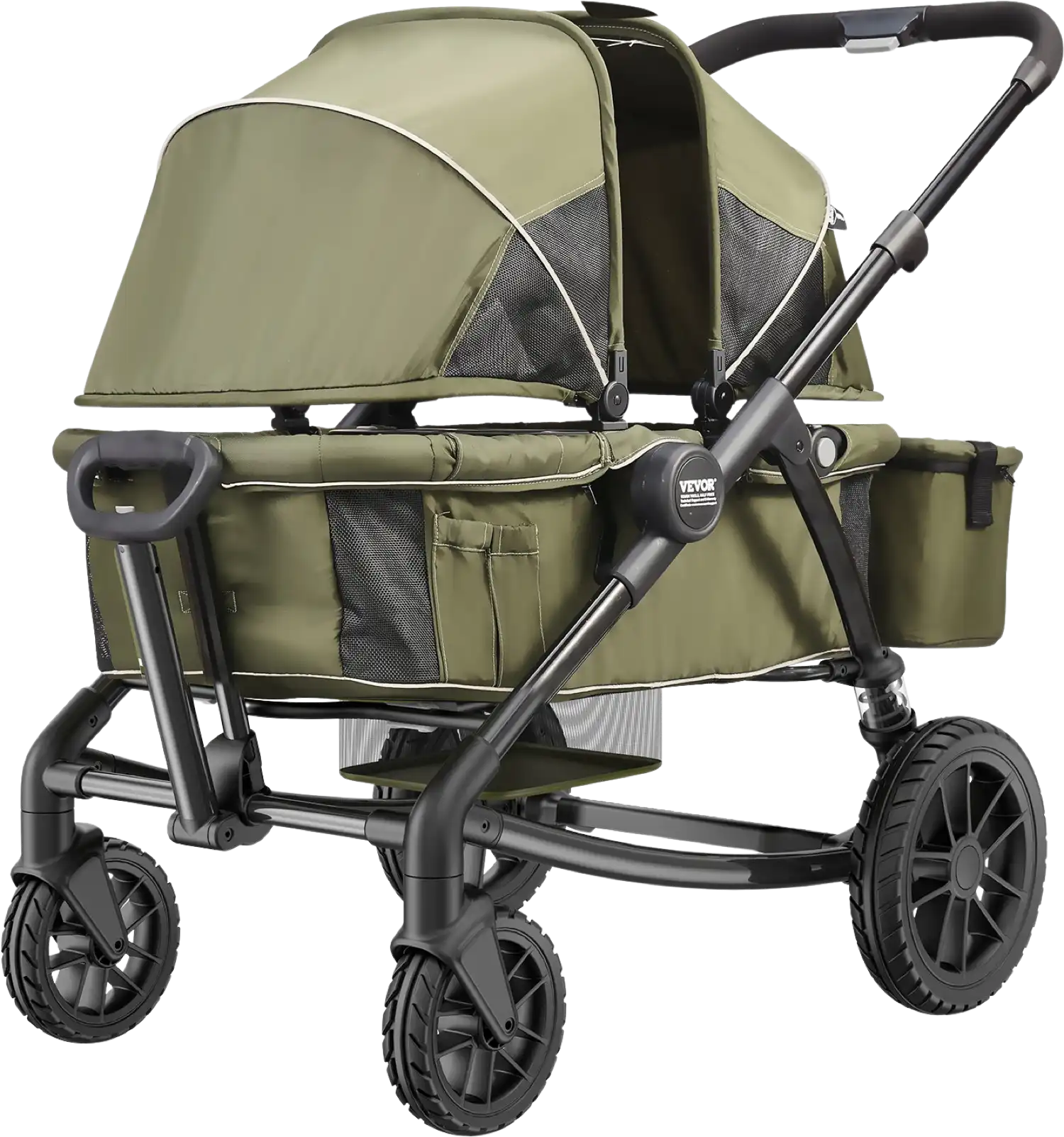 Vevor All-Terrain Stroller Wagon 2-Seats Foldable with Canopy New