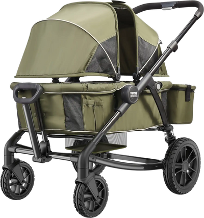 Vevor All-Terrain Stroller Wagon 2-Seats Foldable with Canopy New