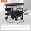 Vevor Wagon Stroller for 2 Kids Collapsible with Removable Canopy New