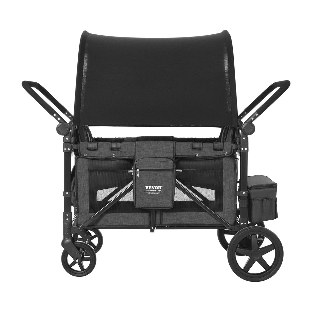 Vevor Wagon Stroller for 4 Kids Collapsible Push Pull 330lbs Capacity New