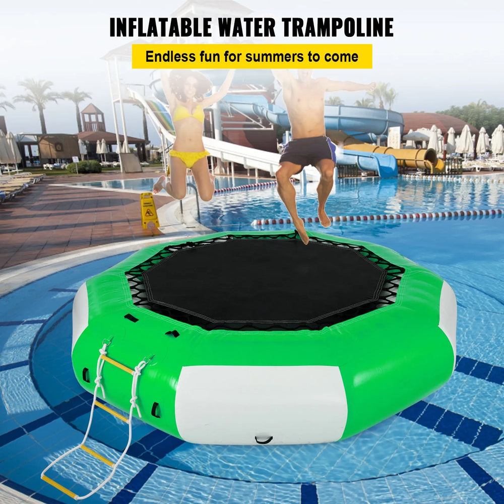 Vevor Inflatable Water Trampoline 10 ft. Round with Rope Ladder New