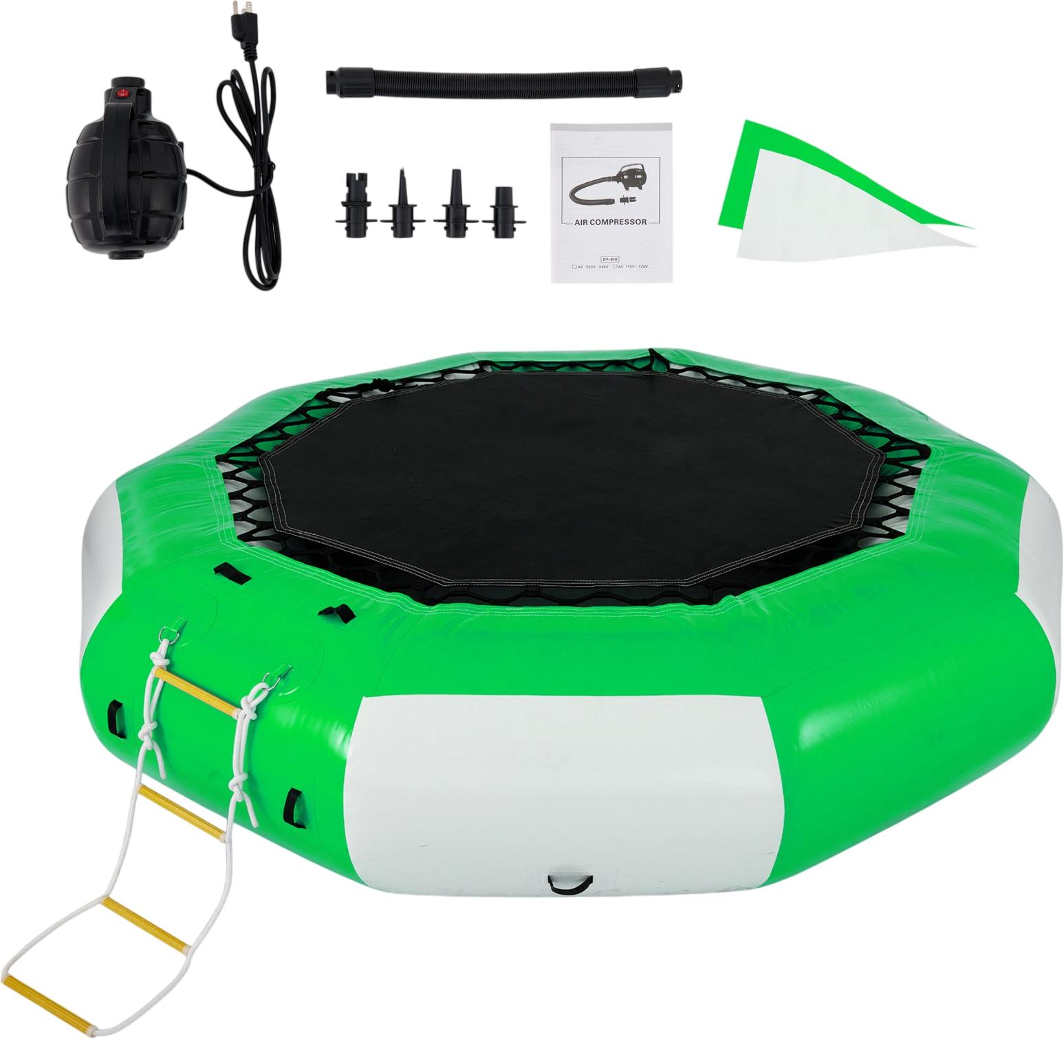 Vevor Inflatable Water Trampoline 10 ft. Round with Rope Ladder New