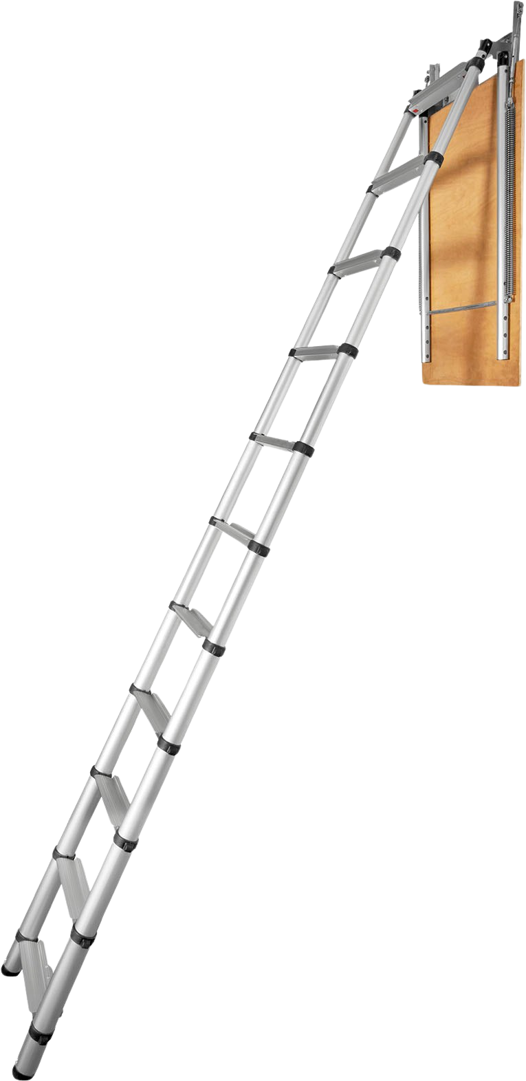 Vevor Telescoping Attic Ladder 350 Lbs Capacity for 9.8'-10.5' Ceiling Heights New