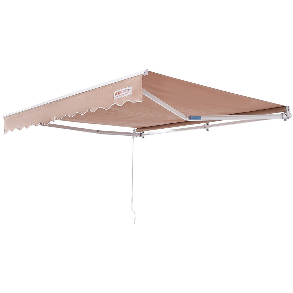 Vevor Manual Retractable Patio Awning 12' x 10' Outdoor Sun Shade Water-Resistant New