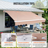 Vevor Manual Retractable Patio Awning 8' x 7' Outdoor Sun Shade Water-Resistant New