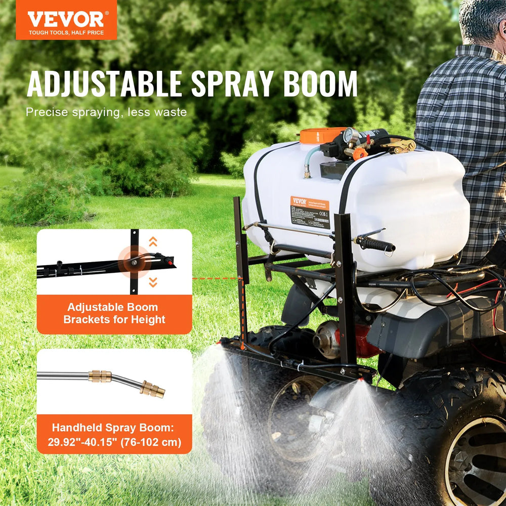 Vevor ATV Broadcast Spot Sprayer 15.9 Gal 1.9 GPM with 20' Hose 12V Pump New