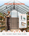 Vevor Greenhouse 8 x 10 Ft. Polycarbonate with Adjustable Vents Lockable Door New
