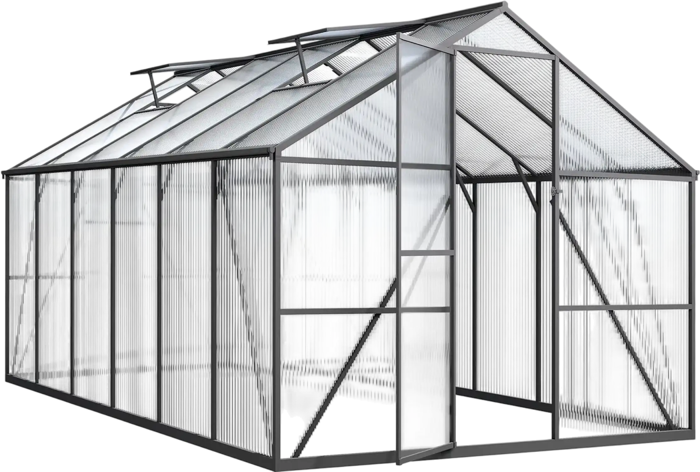 Vevor Greenhouse 8 x 12 Ft. Polycarbonate with Adjustable Vent Lockable Door New