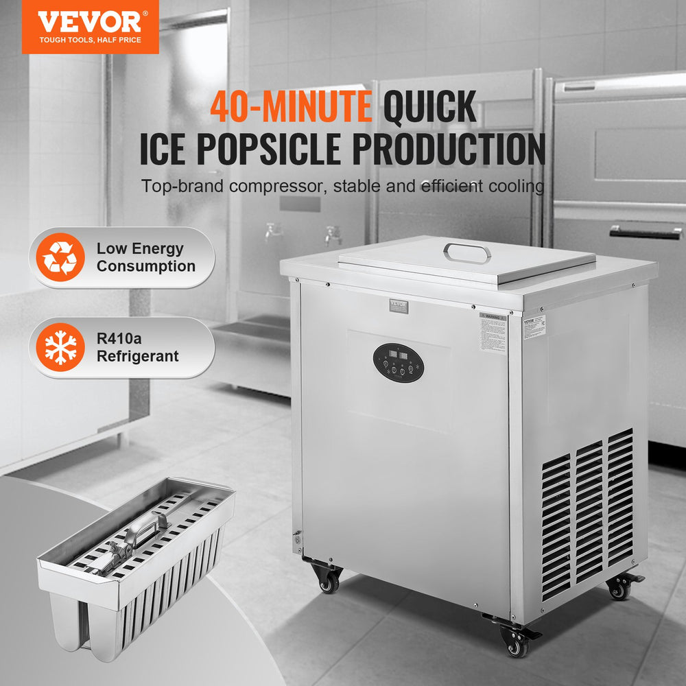 Vevor Commercial Popsicle Machine Single Mold Set 40 Pcs New