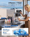 Vevor Commercial Ice Cream Machine 20-28 L/Hr 3-Flavor with Two 6L Hoppers New