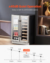 Vevor Wine and Beverage Refrigerator Dual Zone Cooler with Glass Doors New