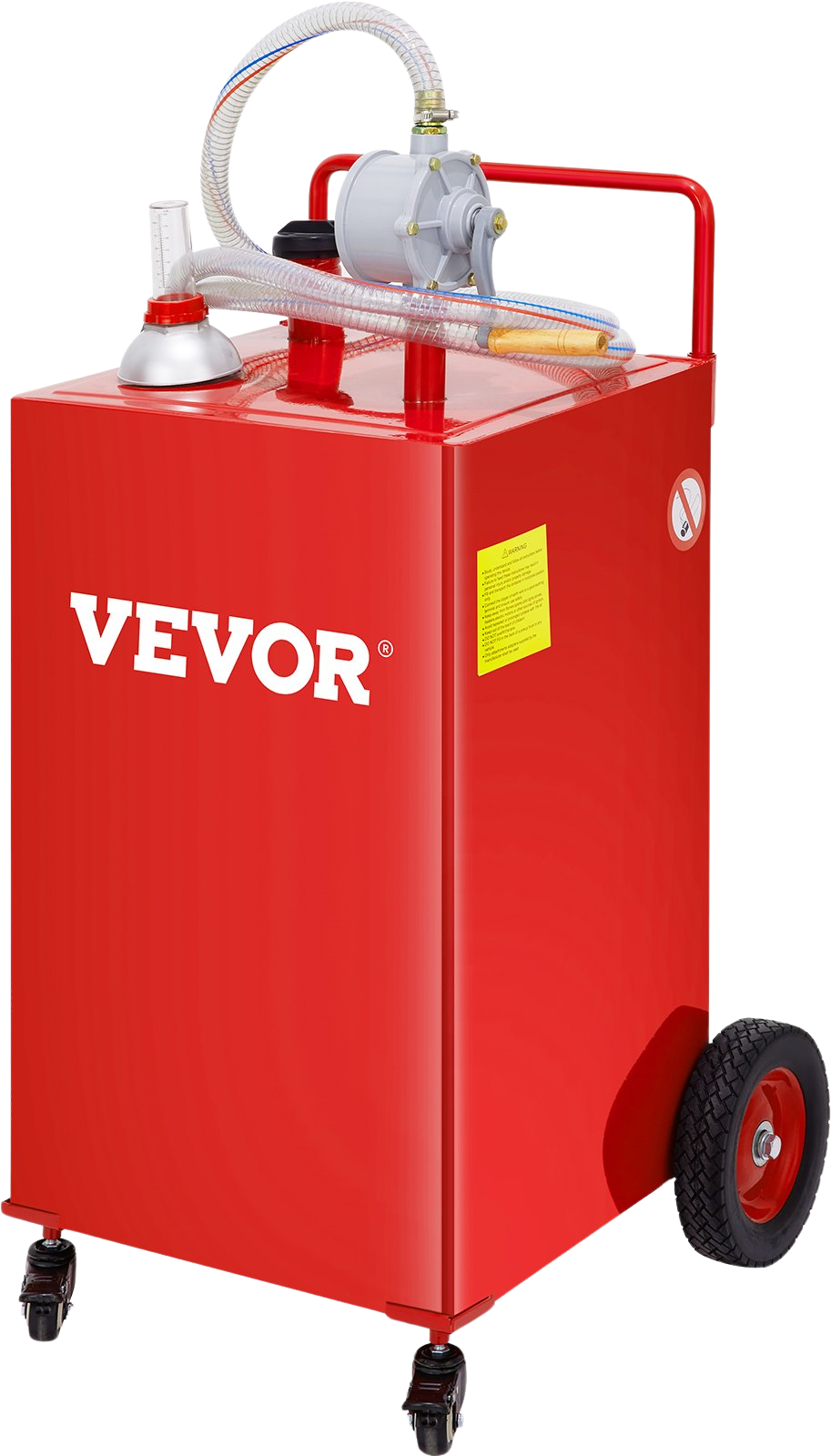 Vevor Fuel Caddy 30 Gallon Gas Storage Tank with Manual Transfer Pump New