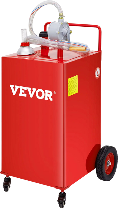 Vevor Fuel Caddy 30 Gallon Gas Storage Tank with Manual Transfer Pump New