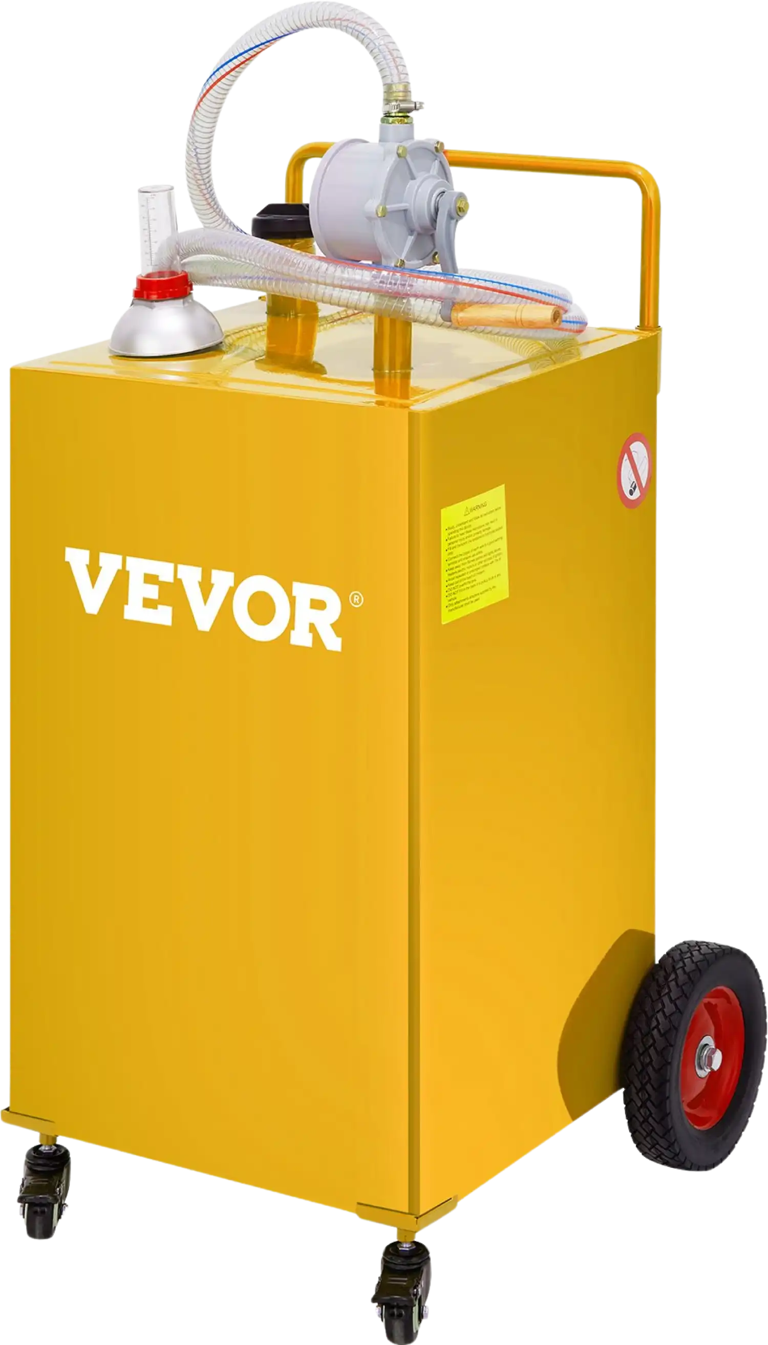 Vevor Fuel Caddy 35 Gallon Gas Storage Tank with Manual Transfer Pump New