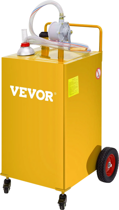 Vevor Fuel Caddy 35 Gallon Gas Storage Tank with Manual Transfer Pump New