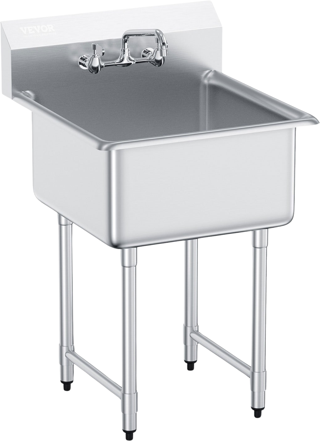 Vevor Stainless Steel Prep Utility Sink Free Standing Includes Faucet and Legs New