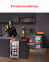 Vevor Beverage Refrigerator Cooler 88 Can with Temperature Control Adjustable Shelves New
