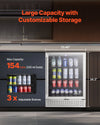Vevor Mini Fridge 154 Can Beverage Cooler with Glass Door New