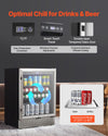 Vevor Mini Fridge 154 Can Beverage Cooler with Glass Door New
