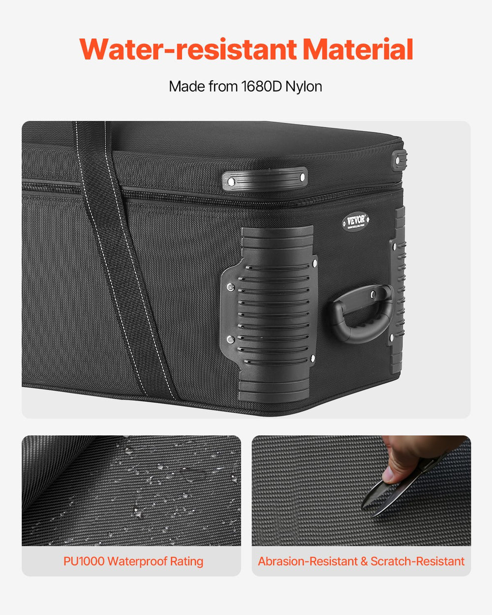 Vevor Rolling Camera Bag 51" x 14" Studio Equipment Trolley Case New