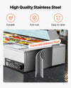 Vevor Food Warmer 12-Pan Electric Steam Table 86-185°F Temp Control 1700W New
