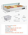 Vevor Food Warmer 10-Pan Electric Steam Table 86-185°F Temp Control 1700W New