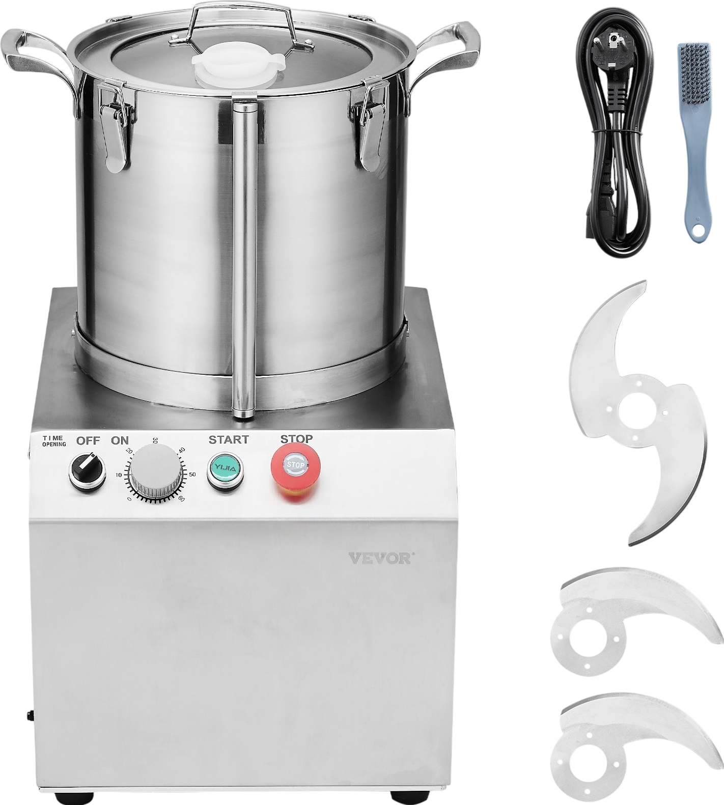 Vevor Food Processor Vegetable Chopper 15.9 Quart Bowl 1400W New